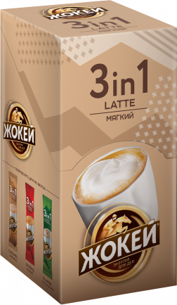 Жокей кофесі LATTE МЯГКИЙ 3-уі 1-де 12x10 г