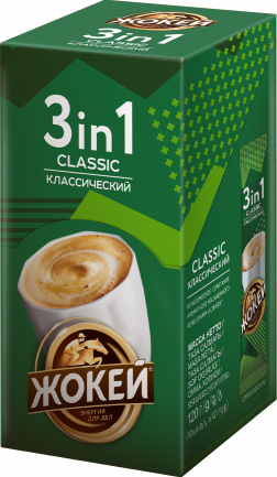Кофе Жокей КЛАССИЧЕСКИЙ 3 в 1 12x10 г — описание, отзывы и цены на ...